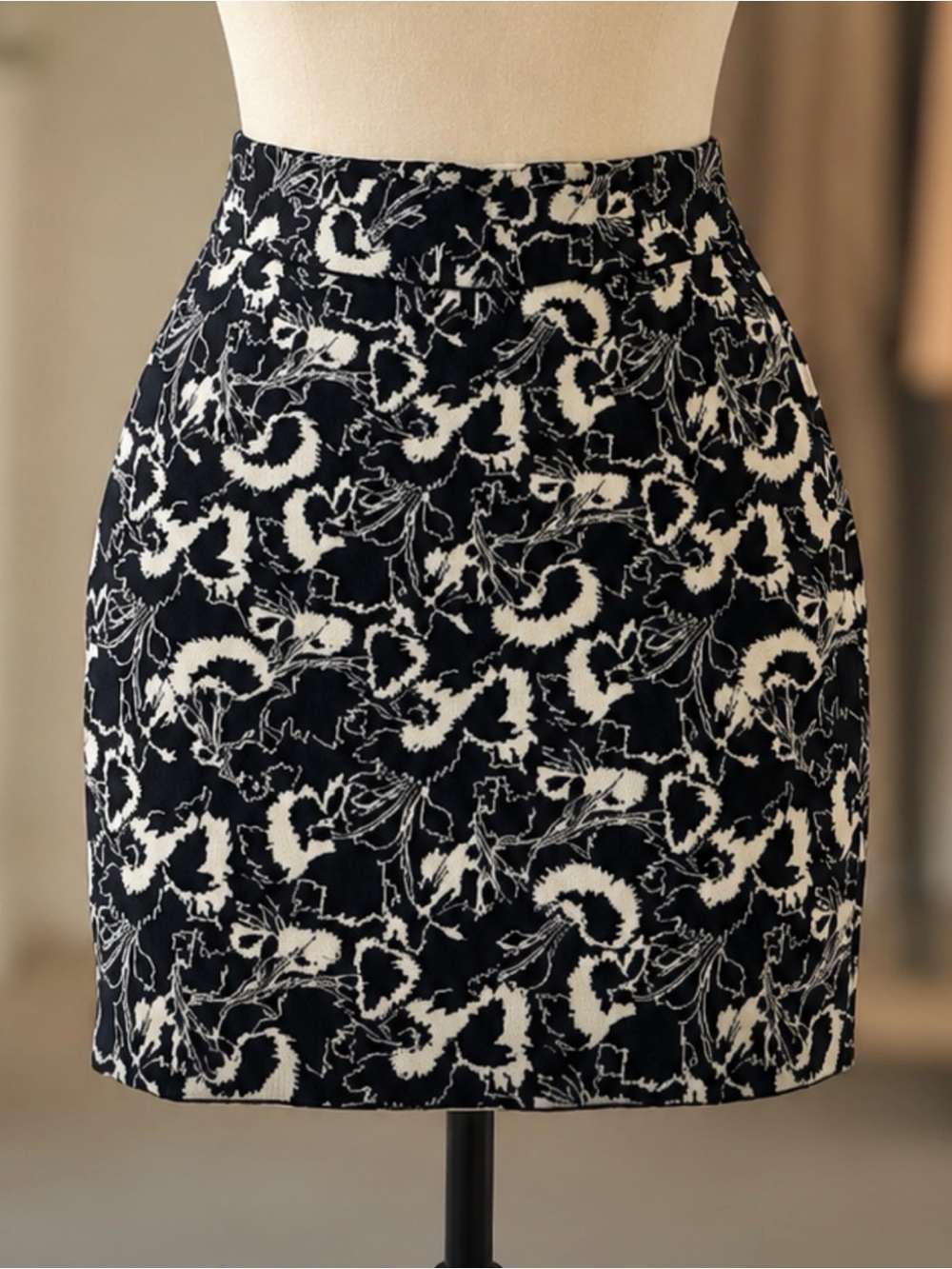 Rag & Bone Stretch Mini Skirt Graphic Floral Jacquard Pull On Large